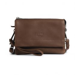 Still Nordic Anouk Multi Crossbody nahkainen olkalaukku, ruskea