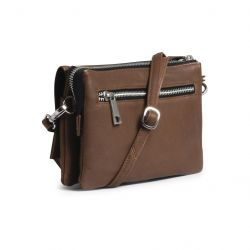 Still Nordic Anouk Multi Crossbody nahkainen olkalaukku, ruskea