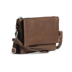Still Nordic Anouk Multi Crossbody nahkainen olkalaukku, ruskea