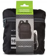 Worldpack kokoontaitettava reppu, 10353, musta