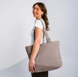 Got Bag Puffer Tote Bag, oyster