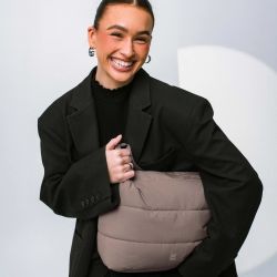 Got Bag Puffer Square Bag Large, oyster