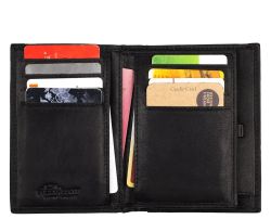 A. Eriksson Eric RFID nahkainen lompakko, 280-424, musta