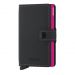 Secrid Miniwallet, Matte Black & Fuchsia