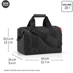Reisenthel Allrounder M matkakassi, bouclé black