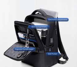 Arctic Hunter tietokone-/matkareppu B00490, harmaa