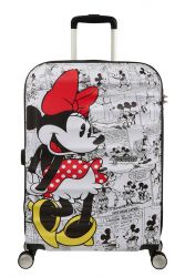 American Tourister Wavebreaker Disney, suuri matkalaukku 77/28, Minnie Comics white