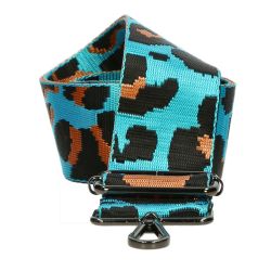 Enrico Benetti laukun olkahihna, 88005, vaaleansininen leopardi 