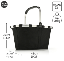 Reisenthel Carrybag ostoskori, Bouclé black