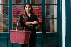 Reisenthel Carrybag ostoskori, Twist maroon