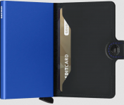 Secrid Miniwallet, matte black & blue