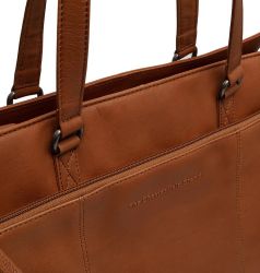 The Chesterfield Field Fidenza, nahkainen tietokonelaukku 15", konjakki
