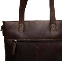 The Chesterfield Brand Nunavik 13", nahkainen olkakassi, ruskea
