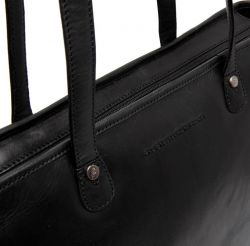 The Chesterfield Brand Astano, nahkainen tietokonelaukku, musta