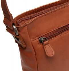 The Chesterfield Brand Aston, nahkainen olkalaukku, konjakki