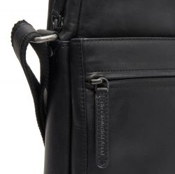 The Chesterfield Brand Anzora, nahkainen olkalaukku, musta