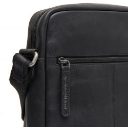 The Chesterfield Brand Anzora, nahkainen olkalaukku, musta
