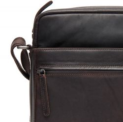 The Chesterfield Brand Anzora, nahkainen olkalaukku, tummanruskea