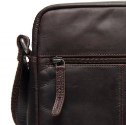 The Chesterfield Brand Anzora, nahkainen olkalaukku, tummanruskea