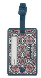 Fabrizio kovamuovinen nimilappu, sininen/kukat