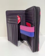 HJP Stripe nahkainen RFID-lompakko, 61200.01, violetti/pinkki