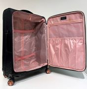 Migant keskisuuri matkalaukku MGT-24, musta/ruusukulta