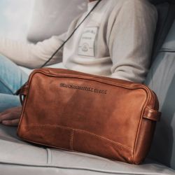 The Chesterfield Brand Stefan, nahkainen toilettilaukku, cognac