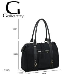 Gallantry Skyla Large Suedine Shopper, musta
