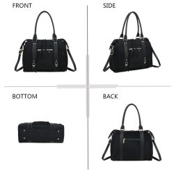 Gallantry Skyla Large Suedine Shopper, musta