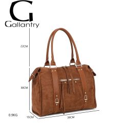 Gallantry Skyla Large Suedine Shopper, coffee