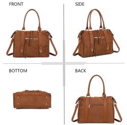 Gallantry Skyla Large Suedine Shopper, coffee
