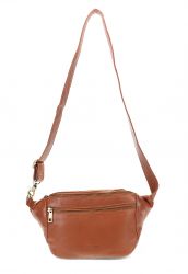 Migant nahkainen crossbody/vyölaukku, MG1624, konjakki