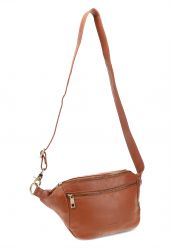 Migant nahkainen crossbody/vyölaukku, MG1624, konjakki