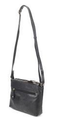 Migant nahkainen olkalaukku MG-1707, musta