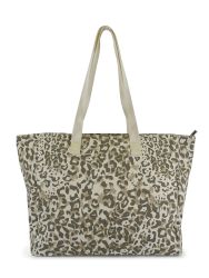 Nabo kangaskassi, NK 4205, beige/valkoinen