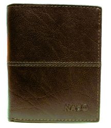 Nabo, miesten nahkainen RFID lompakko S, NK-203, tummanruskea