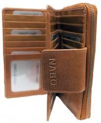 Nabo nahkainen RFID-lompakko, NK-214, ruskea