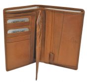 Nabo nahkainen RFID-lompakko L, NK-252, Chestnut brown
