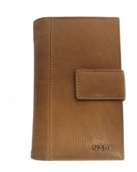 Nabo nahkainen RFID-lompakko, NK-259, keskiruskea