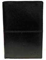 Nabo miesten nahkainen RFID lompakko M, NK-201, musta