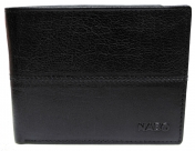 Nabo, miesten nahkainen RFID lompakko NK-204, musta