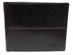 Nabo, miesten nahkainen RFID lompakko M, NK-204, ruskea