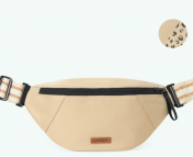 Cabaia Lobito crossbodylaukku, kääntömalli, beige/pantterikuosi