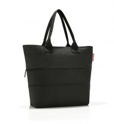 Reisenthel Shopper e1, laajennettava ostoskassi, musta
