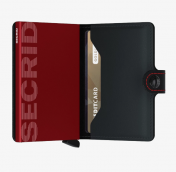 Secrid Miniwallet, Matte Black & Red
