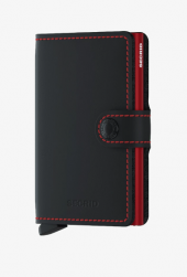 Secrid Miniwallet, Matte Black & Red