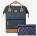 Cabaia Adventurer M Chicago reppu, navy/konjakinruskea