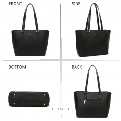 Gallantry Elegant tote, M-9435, musta
