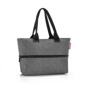 Reisenthel Twist shopper e1, laajennettava ostoskassi, silver