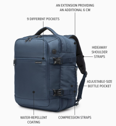 Puccini Easy Pack matkareppu M, tummansininen